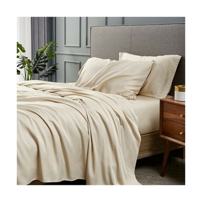 Bamboo Sheets Twin Kids Beige Twin Size 