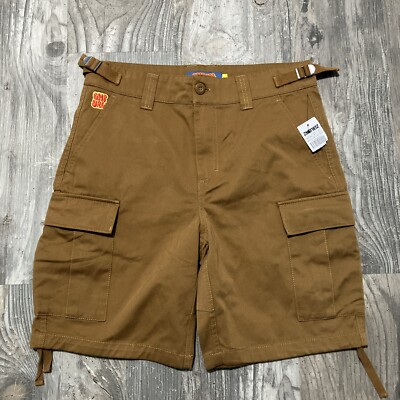 Empyre Cargo Shorts Mens 28 Brown Stakeboard Outdoor Adjustable Waist Casual