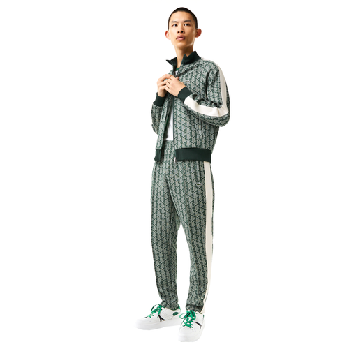 

Мужские спортивные штаны Lacoste зеленого/бежевого цвета с монограммой, Green/beige