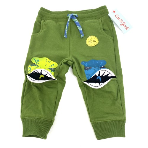 Cat & Jack Baby Boys Size 18M Jogger Pants Forest Light Dino