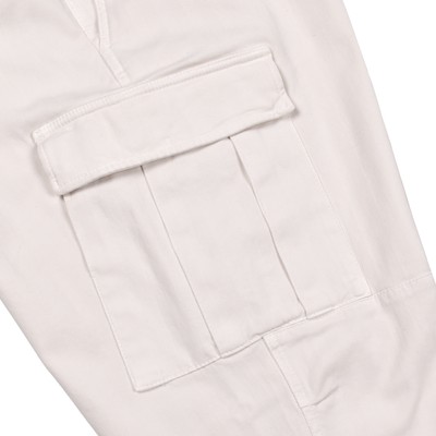 Pre-owned Brunello Cucinelli Men's Off White Easy Fit Denim Style Cargo Pants