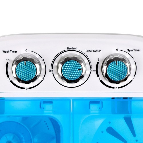 Portable Washing Machine Mini Twin Tub with Washer & Spinner Gravity Drain Pump