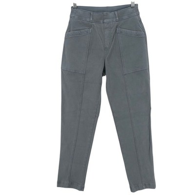 SPANX Stretch Twill Straight Leg Pant Hazy Blue Gray EUC Style 20399R Size SMALL