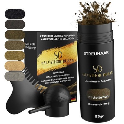 Streuhaar Salvathor Duran 25 g – 3er Set Hair Fiber + Applicator + Kamm | Hai...
