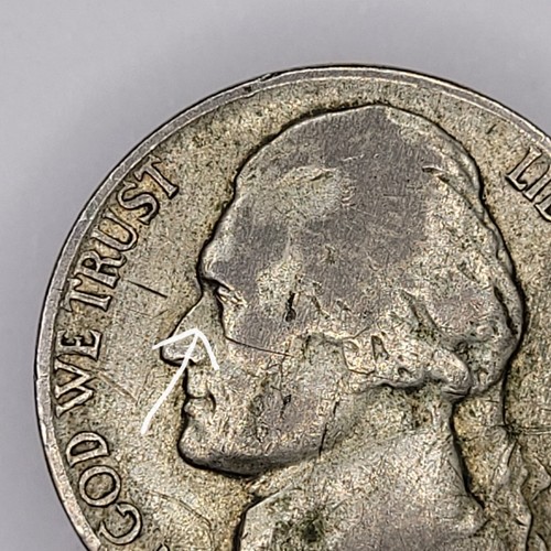 ◆ face 1943-P JEFFERSON WAR NICKEL DDO DOUBLED EYE 35% SILVER COIN