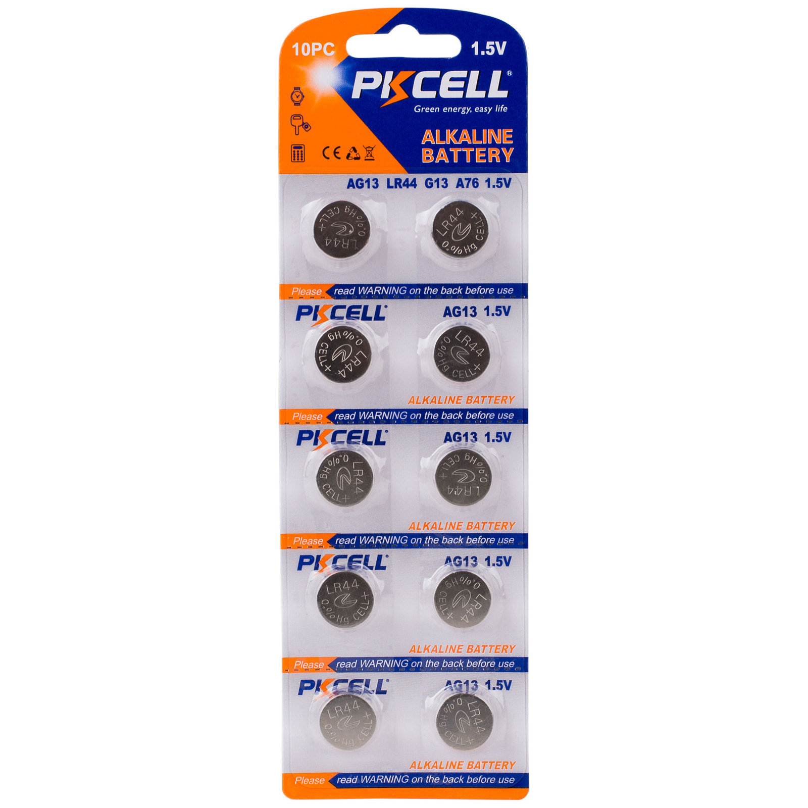 PKCELL 10Pack AG13 A76 LR44 Button Cell 6942449557827 eBay