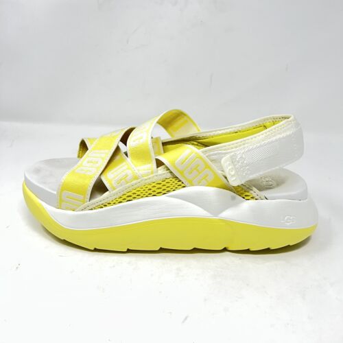UGG LA Cloud Slingback Runner Yellow Logo Platform Sandal Sz UGG LA Cloud Slingback Runner Yellow Logo Platform Sandal Sz