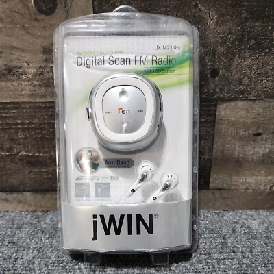 JWIN JX-M21 FM  Earphone Digital Scan Radio Lightweight Running  & Working Out