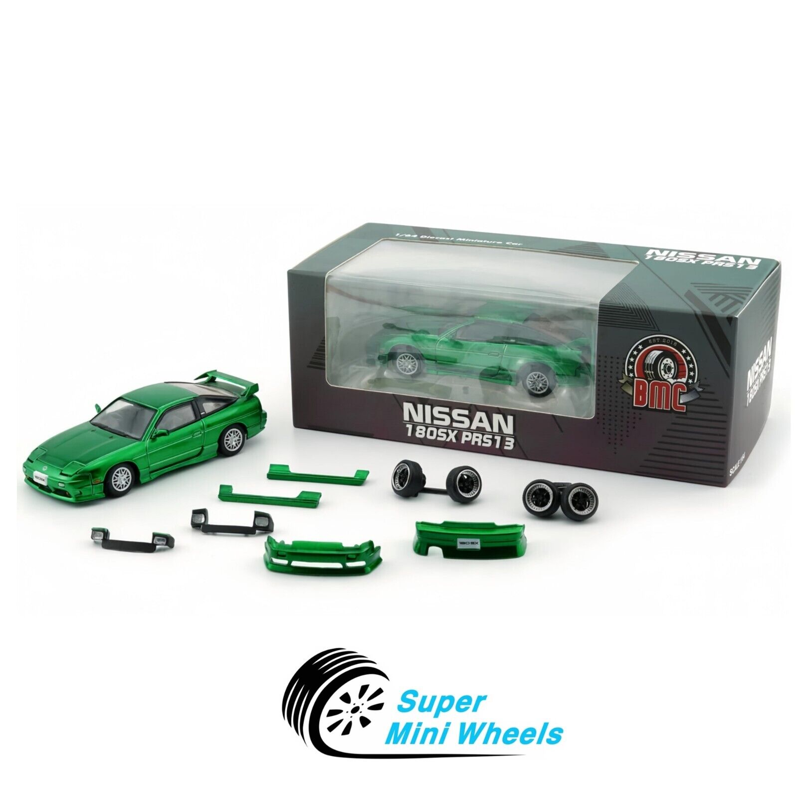 BMC 1:64 Nissan 180SX PRS13 RHD (Green) with Accessories | eBay BMC 1:64 Nissan 180SX PRS13 RHD (Green) with Accessories | eBay