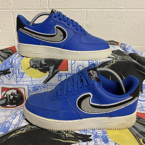 Nike Air Force 1 Low Chenille Swoosh Blue Men's 8 US Sneaker