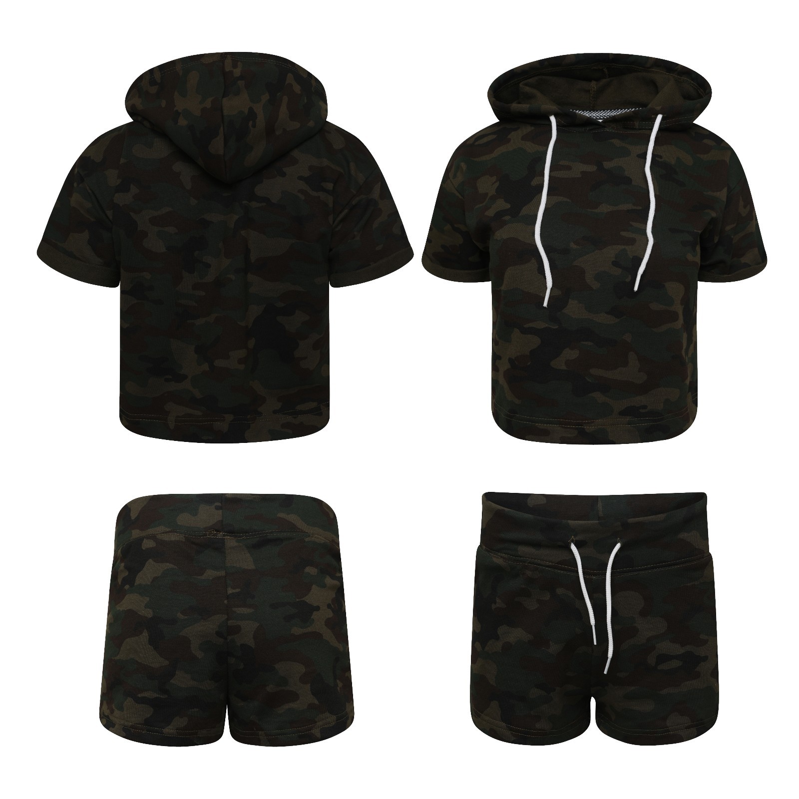 shorts and hoodie tracksuit
