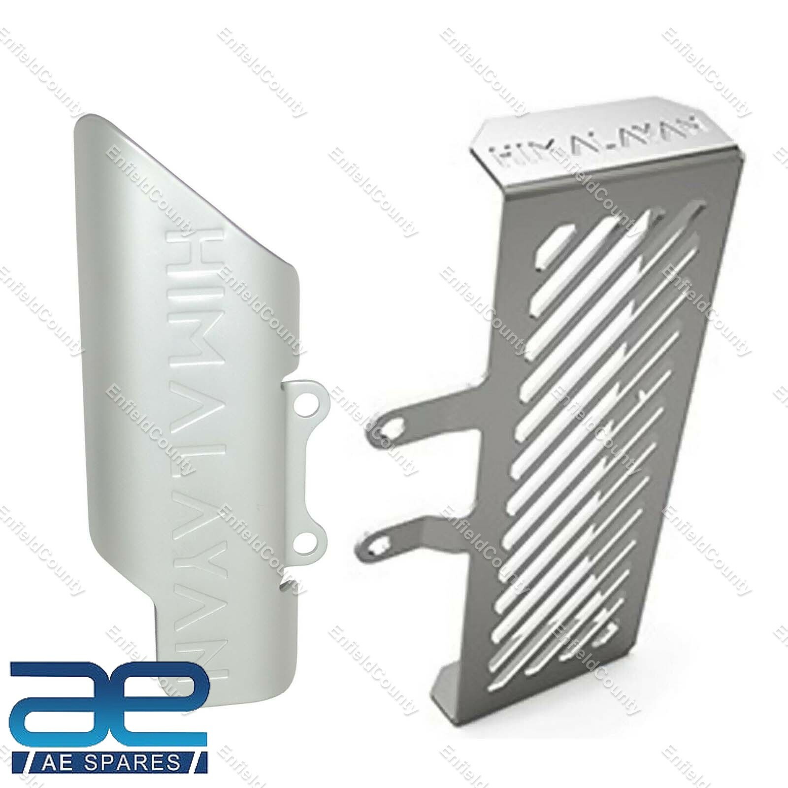 For Royal Enfield Himalayan 411 Oil Cooler Guard Silver & Master Cylinder Guard