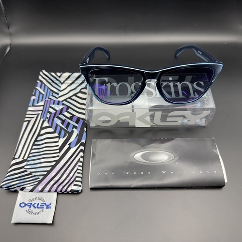 Oakley Shaun White Frogskin Blue Chrome w/ Positive Red