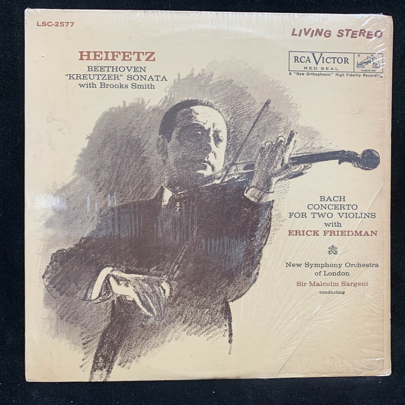 RCA Living Stereo LSC-2577 HEIFETZ violin BEETHOVEN & BACH