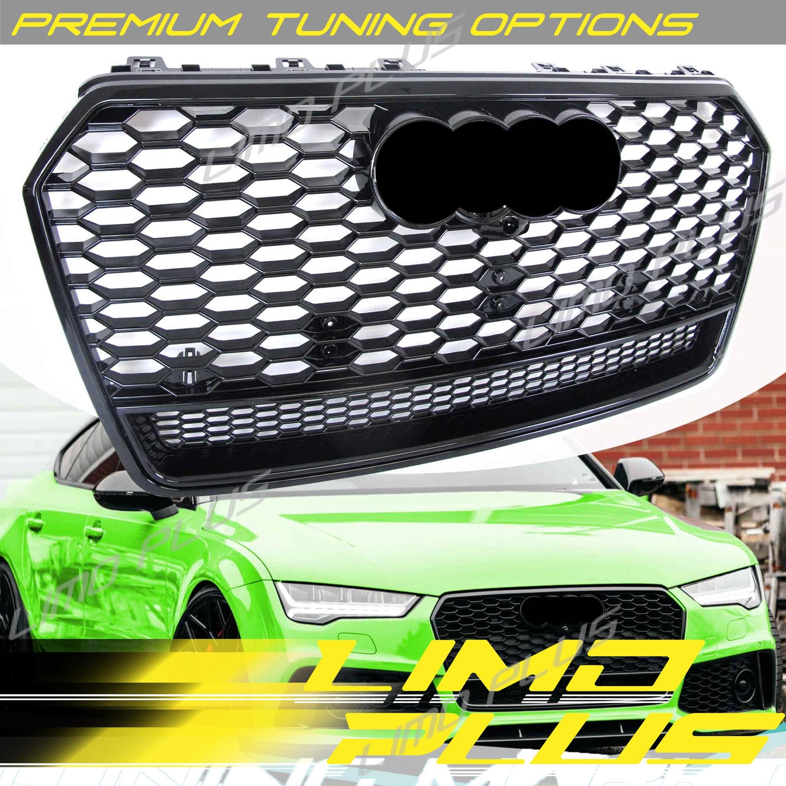 US Stock🔥 For Audi A7 S7 C7.5 RS7 Style 2016-2018 Front Honeycomb