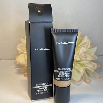 MAC Pro Longwear Nourishing Waterproof Foundation NC41 Makeup Full Size NIB Free