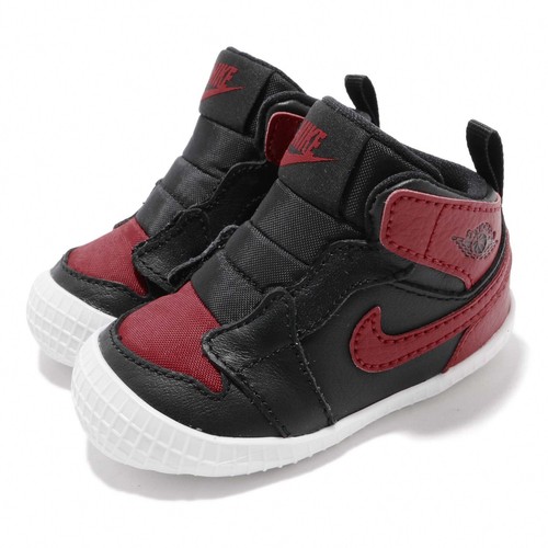 

Обувь для малышей Nike Jordan 1 CRIB Bootie I AJ1 Bred Black Red TD AT3745-023, Черный, Jordan 1 Crib Bootie