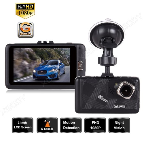 1080p HD Car Vehicle Dash Cam Dashboard 3In Video Recorder Camera DVR G-Sensor