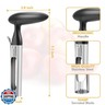 Apple Corer, Premium Stainless Steel Apple Corer Tool,Sturdy Ergonomic Handle, Easy to Use and Clean, Durable,Remover for Pears, Bell Peppers, Fuji, Honeycrisp, Pink Lady Apples (black)