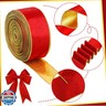 Yinder Christmas Velvet Ribbon 2.5 Inches Wired Gold Edges Trim Wrapping Double Side Ribbon for Xmas Bow Holiday Gift Wrapping(60 Yards,Red, Gold)