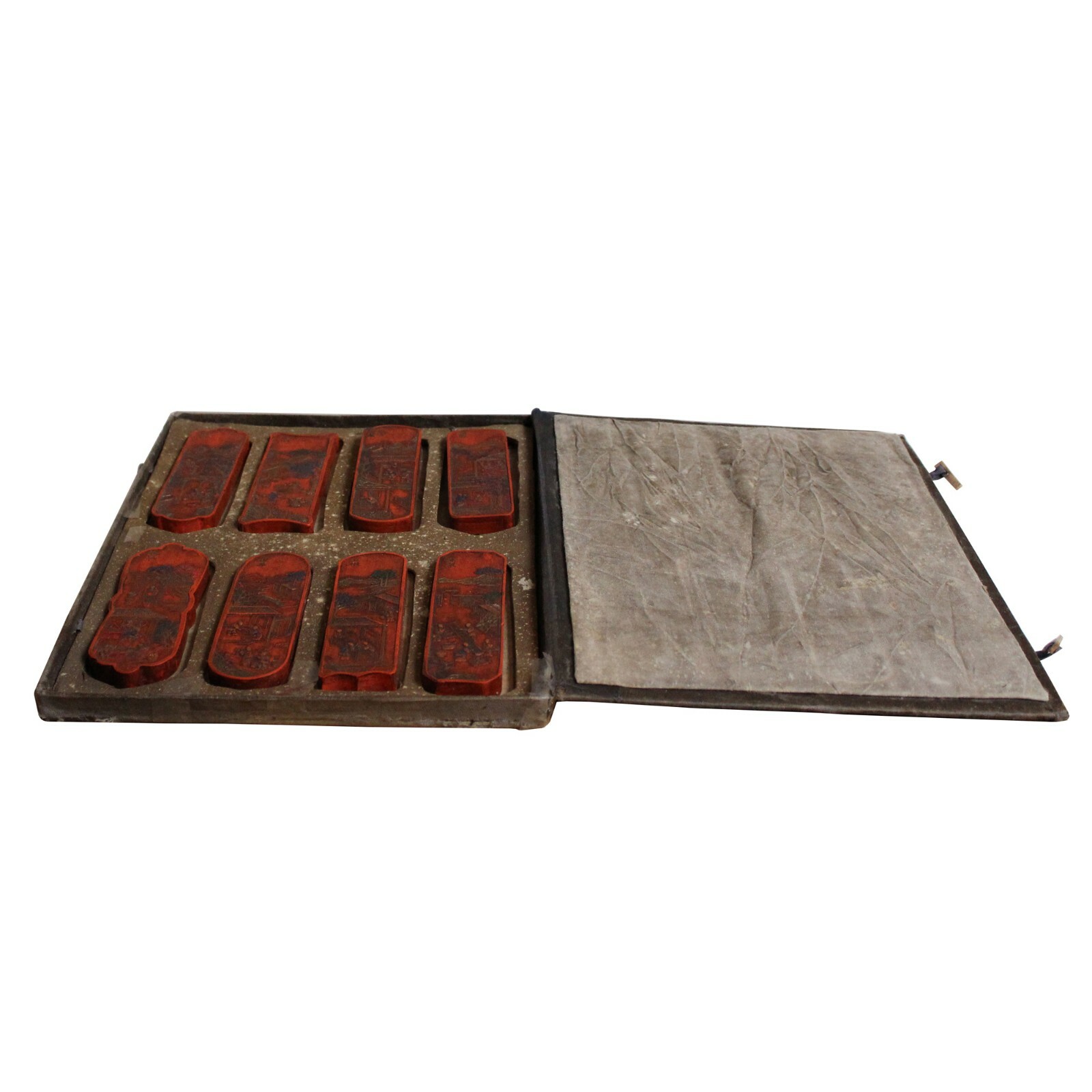Chinese Calligraphic Box Set Cinnabar Ink Sticks Weaving Scenery Art ws266S Chinese Calligraphic Box Set Cinnabar Ink Sticks Weaving Scenery Art ws266S