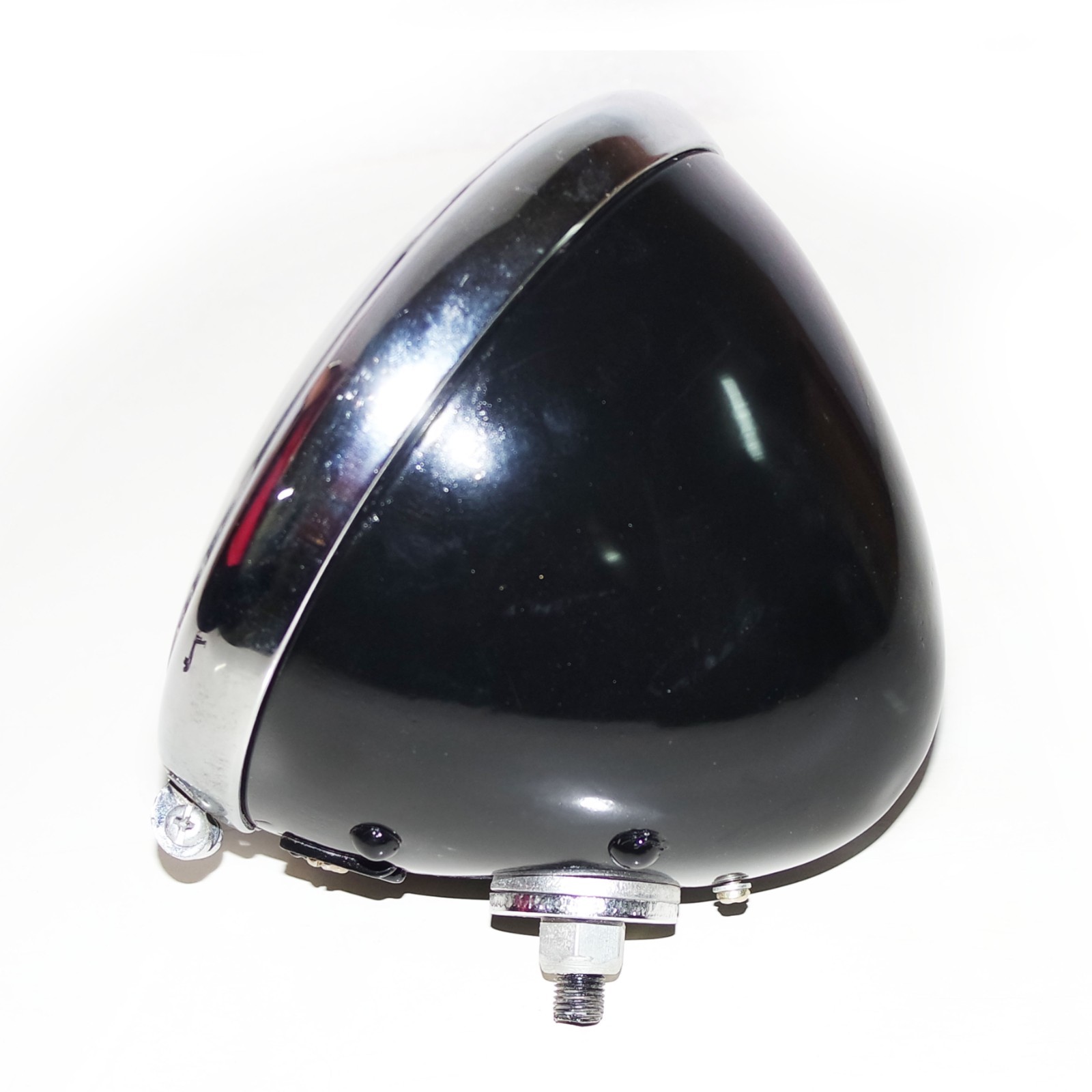 Retro Headlight Headlamp 7" Bottom Mount Fits Harley Cafe Racer Bobber 