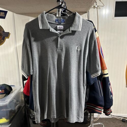 Fred Perry Stussy Polo Shirt Short Sleeve Logo Back Print 42 Fred Perry Stussy Polo Shirt Short Sleeve Logo Back Print 42