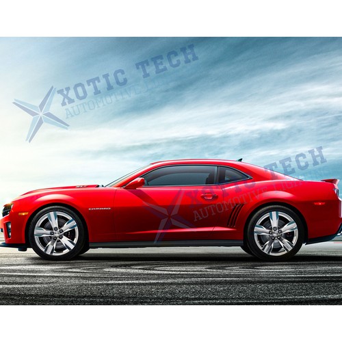 Gloss Black Door Side Lower Skirt Decal Accessories For Chevrolet Camaro 2010-15