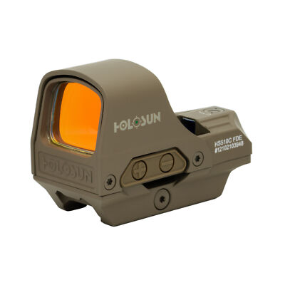 HOLOSUN HE510C-GR-FDE Multiple Reticle Green Dot Reflex Sight, Flat Dark Earth