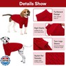 Queenmore Knitted XS Dog Sweater,Turtleneck Pullover Small Dog Sweater,Soft DogSweaters for Small Dogs Male Female, Pet Sweaters for Dogs,Thick Warm Pet Clothes for Teacup,Chihuahua（Red,XS
