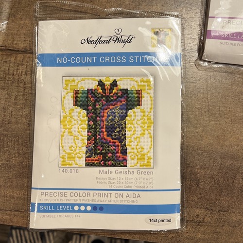 Geisha Green Easy Needleart World No Count Cross Stitch