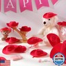 Xtinmee 12 Pcs Mini Cowboy Hats for Party Plastic Tiny Cowboy Hats Cute Miniature Decor for Craft Doll Western Party(Red)