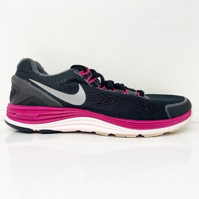 

Nike Womens Lunarglide Plus 4 524978-006 Черные кроссовки для бега Размер 9,5, Черный, Lunarglide Plus 4
