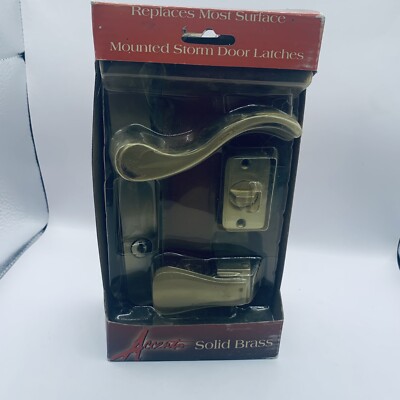 Wright Products VBG115SN MOUNTED  STORM DOOR LATCHES.  SOLID BRASS OPEN BOX