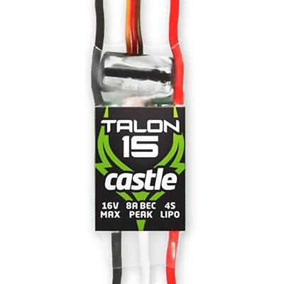 Castle Creations Talon 15-Amp 17V ESC w/8-Amp BEC CSE010012900 Speed Controls