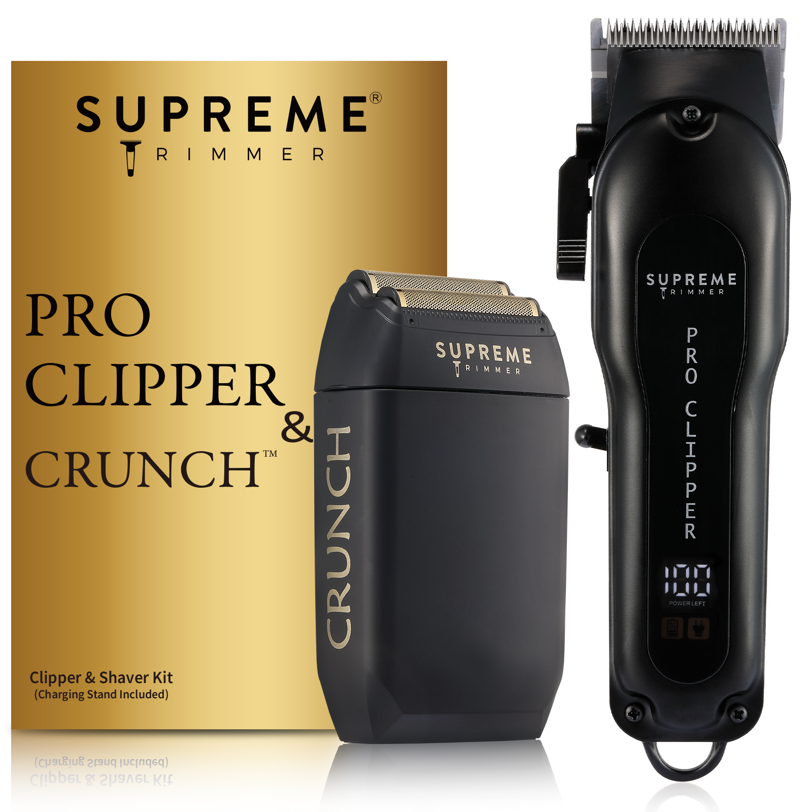 Supreme Trimmer Pro Clipper & CRUNCH Foil Shaver Bundle Supreme Trimmer Pro Clipper & CRUNCH Foil Shaver Bundle