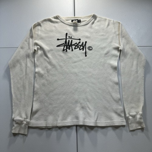 トップス 00s deadstock stussy thermal henley XL Stussy Stock Thermal Henley - Olive – Extra Butter