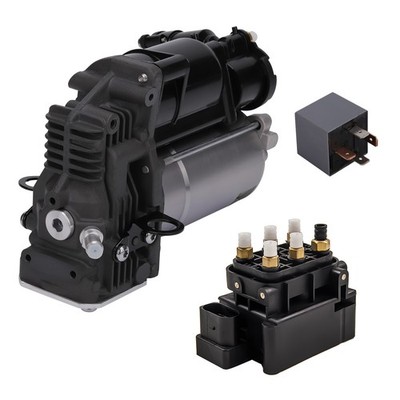 Air Suspension Compressor + Valve Block For Mercedes M GL W166 X166 ML320 GL450