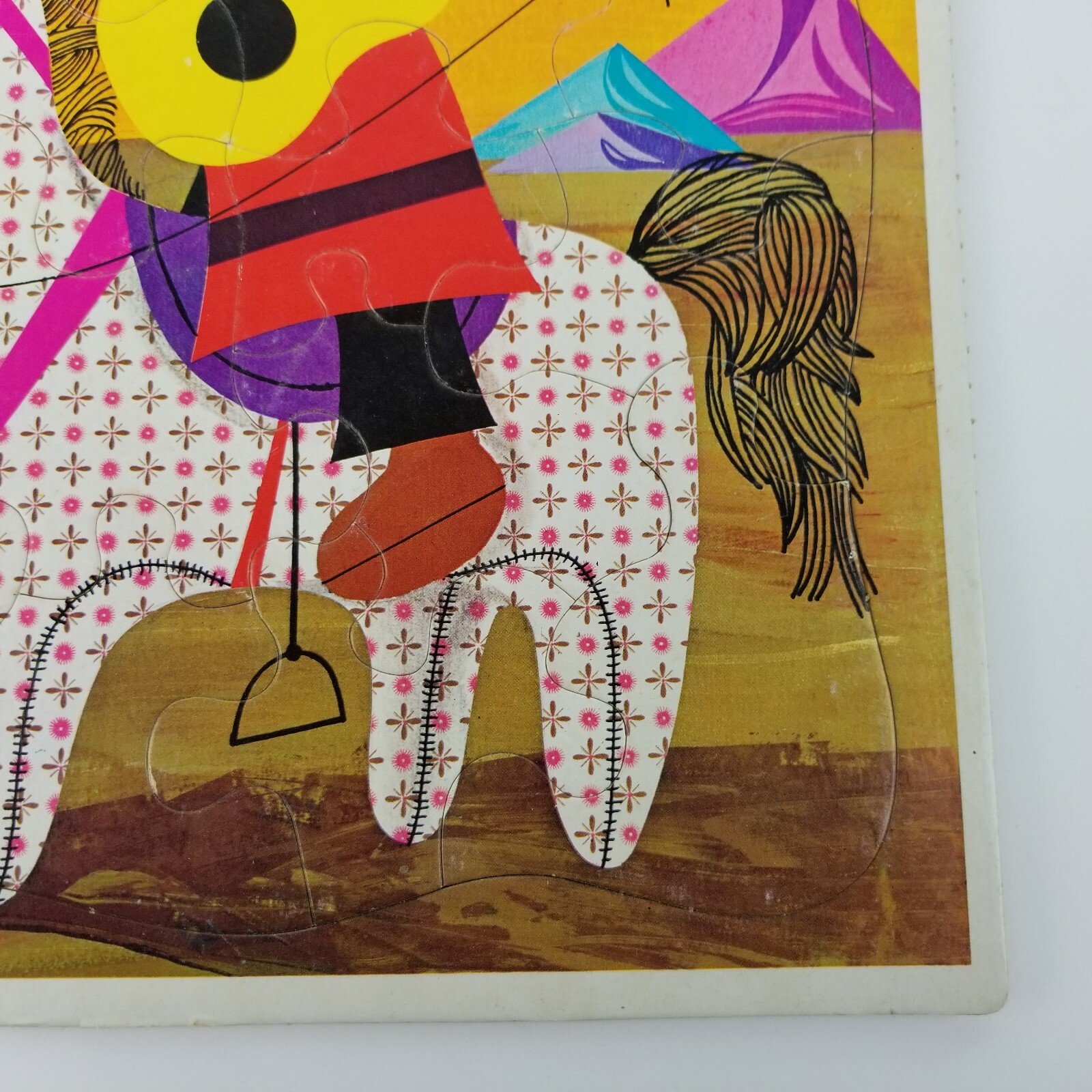 Vintage 1969 Merrigold Press Frame Tray Puzzle Little Senor Man on Horse