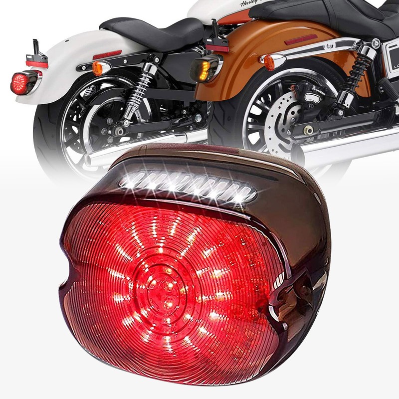 NOS 60'S SIGNAL STAT ライト ハーレー　テールライト Amazon.com: MOVOTOR Led Tail Light LED Brake Turn Signal