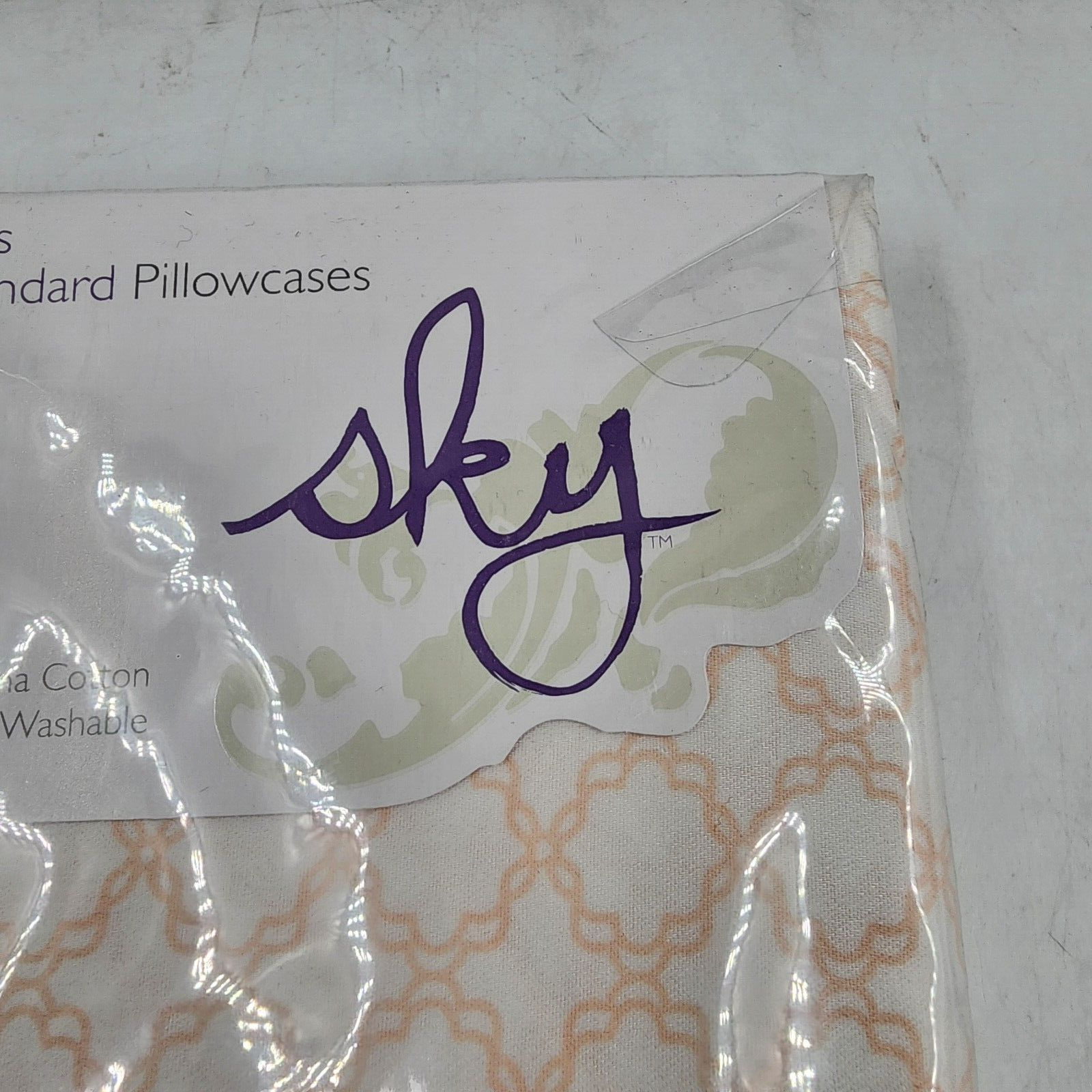 Sky Trellis Standard Pillowcases 20in x 28in Pastel Pink Geometric Design 2Pc - Picture 4 of 15