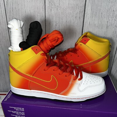 NEW Nike SB Dunk Hi Pro Sweet Tooth Candy Corn White Orange Size 10 FN5107-700