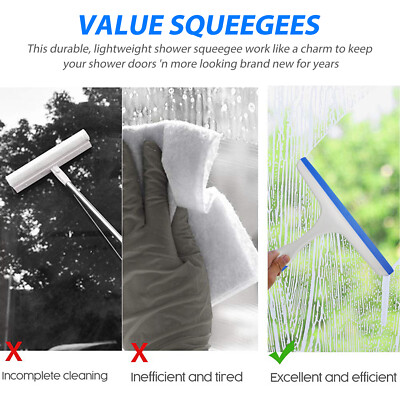 Window Mirror Car Windshield Squeegee Shower Glass Wiper Kitchen House Clean US