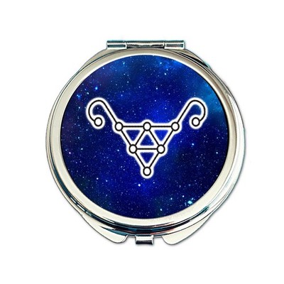 Aries Pocket Mirror. Zodiac Star Sign Gift. Astrology Horoscope Lovers Compact