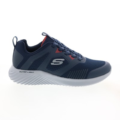 Skechers Bounder High Degree Mens Blue Wide Lifestyle Кроссовки Обувь