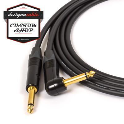 Mogami Gold 2524 Guitar Cable - Neutrik 1/4 Mono Jacks - Gold RA to Gold ST