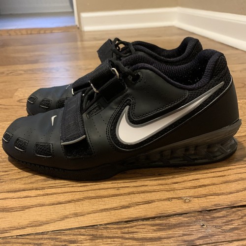Nike Mens Romaleos 2 476927-010 Black Leather Weightlifting Nike Mens Romaleos 2 476927-010 Black Leather Weightlifting