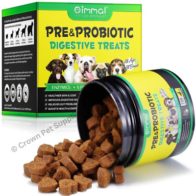 Prebiotic & Probiotic AND Natural Digestive Treats For Dogs 120 Soft Chews