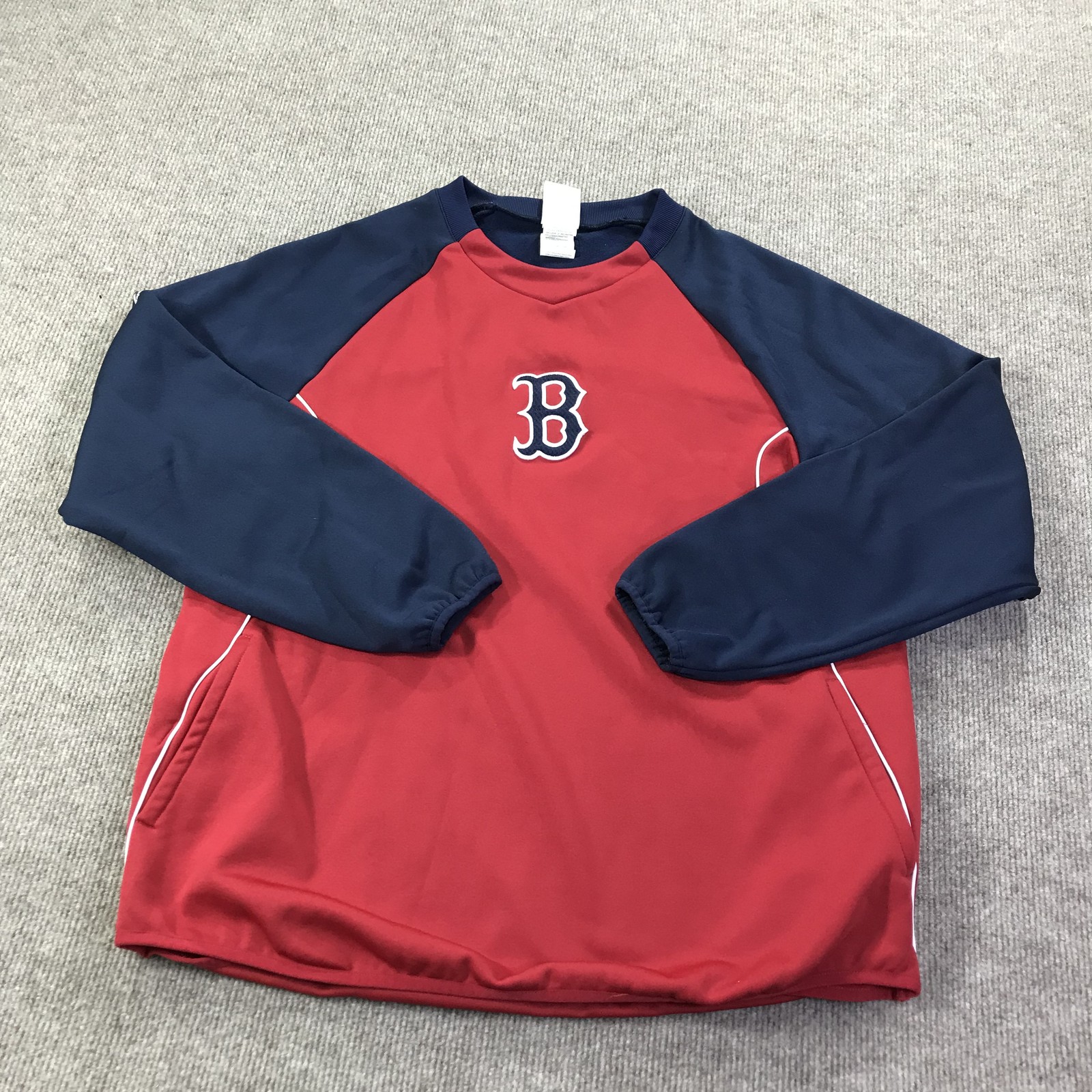 Boston Red Sox Jacket Mens Large MLB Baseball Therma Base Majestic Pullover