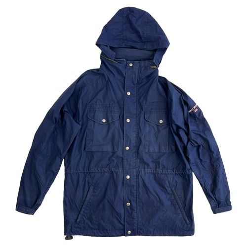 Vtg Polo Sport Ralph Lauren Full Zip Button Flap Cover